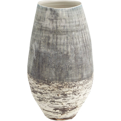 Calypso Vase by Cyan Design in off white, brown. Made from ecomix in a eclectic & global style.