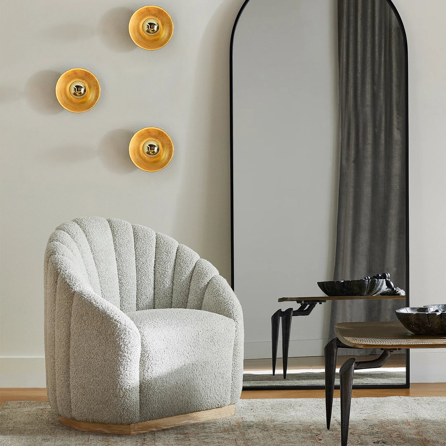 010 SI-1987001 | Lifestyle | Concord Mirror by Cyan Design in black. Made from iron, mirrored glass in a transitional style.