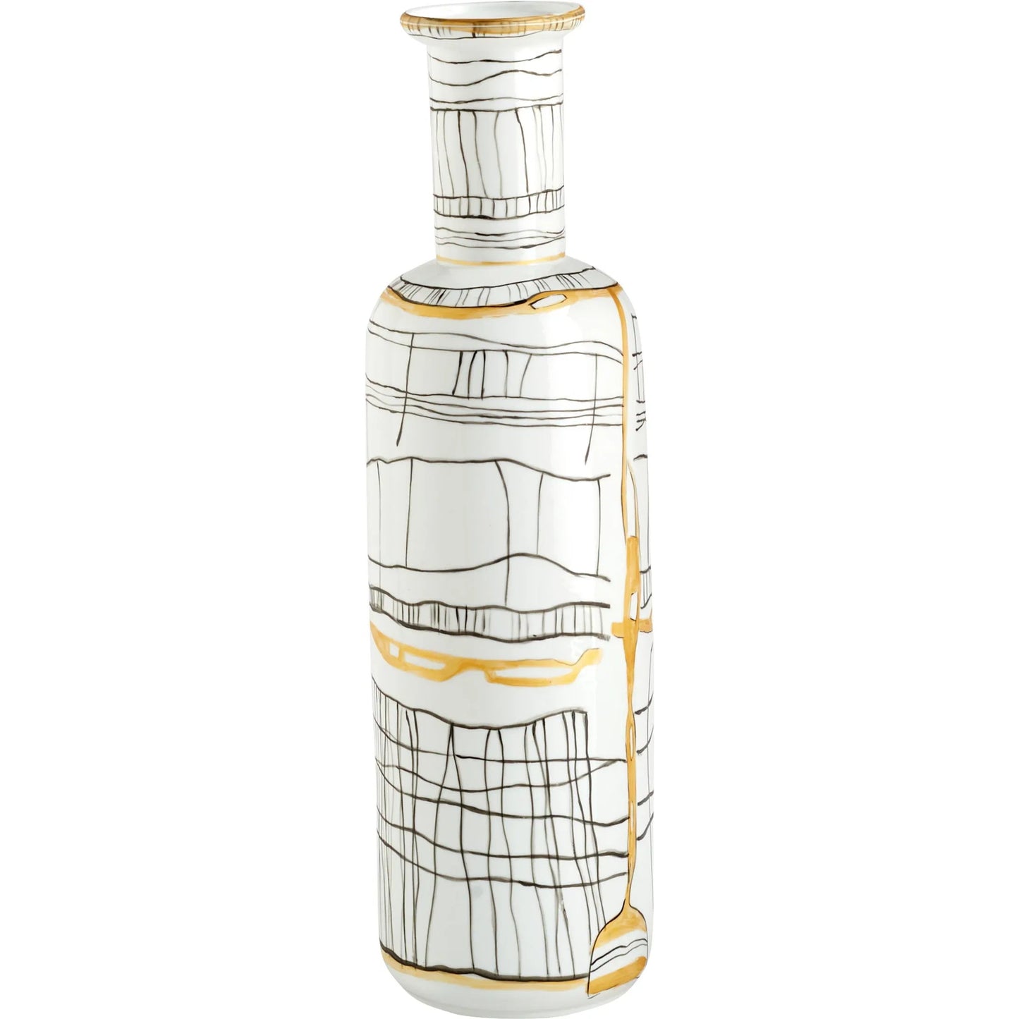 011 SI-1987189 | Primary Silo | Lindus Vase by Cyan Design in black, white. Made from ceramic in a eclectic & global style.