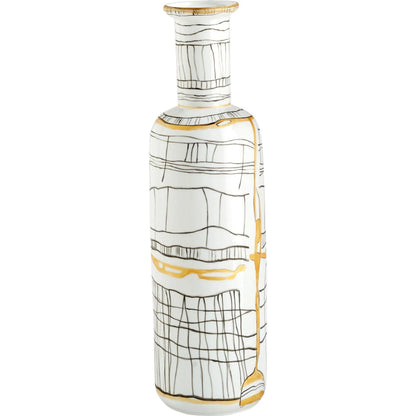 Lindus Vase by Cyan Design in black, white. Made from ceramic in a eclectic & global style.