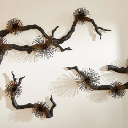 Ichiyo Wall Decor by Cyan Design in black, gold accents. Made from aluminum, iron in a modern style.