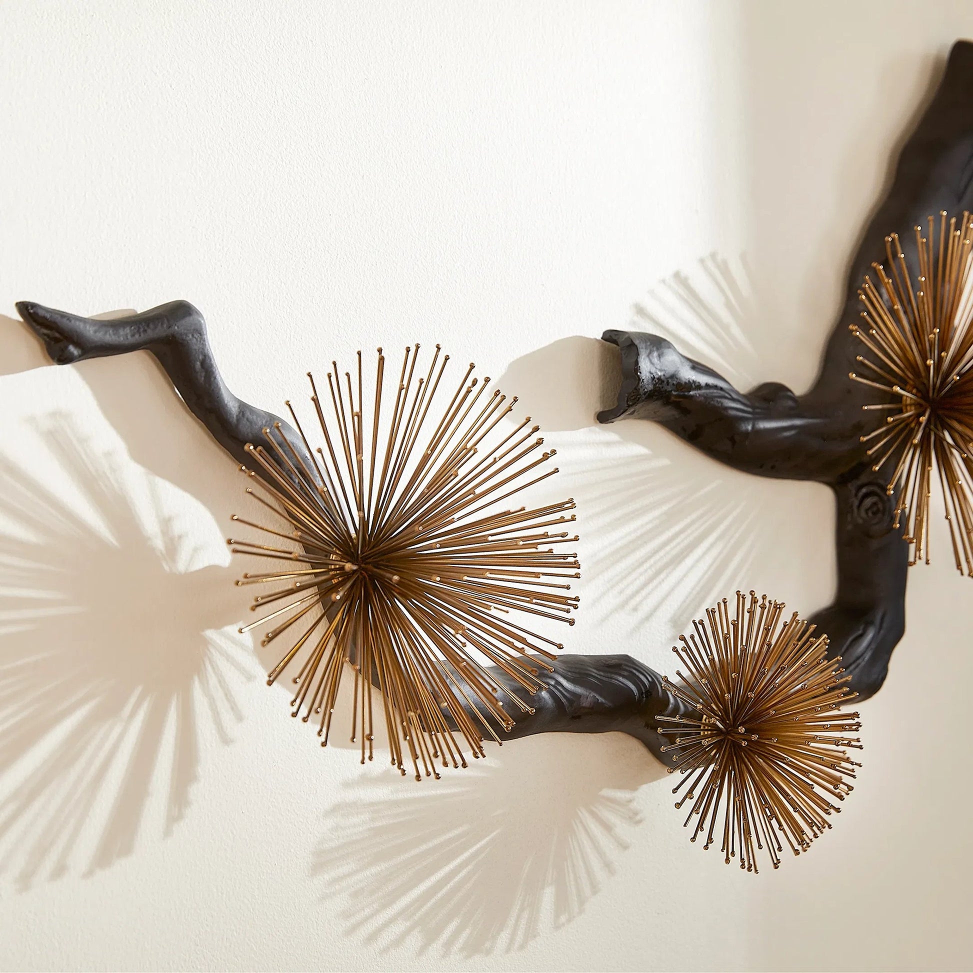 Ichiyo Wall Decor by Cyan Design in black, gold accents. Made from aluminum, iron in a modern style.