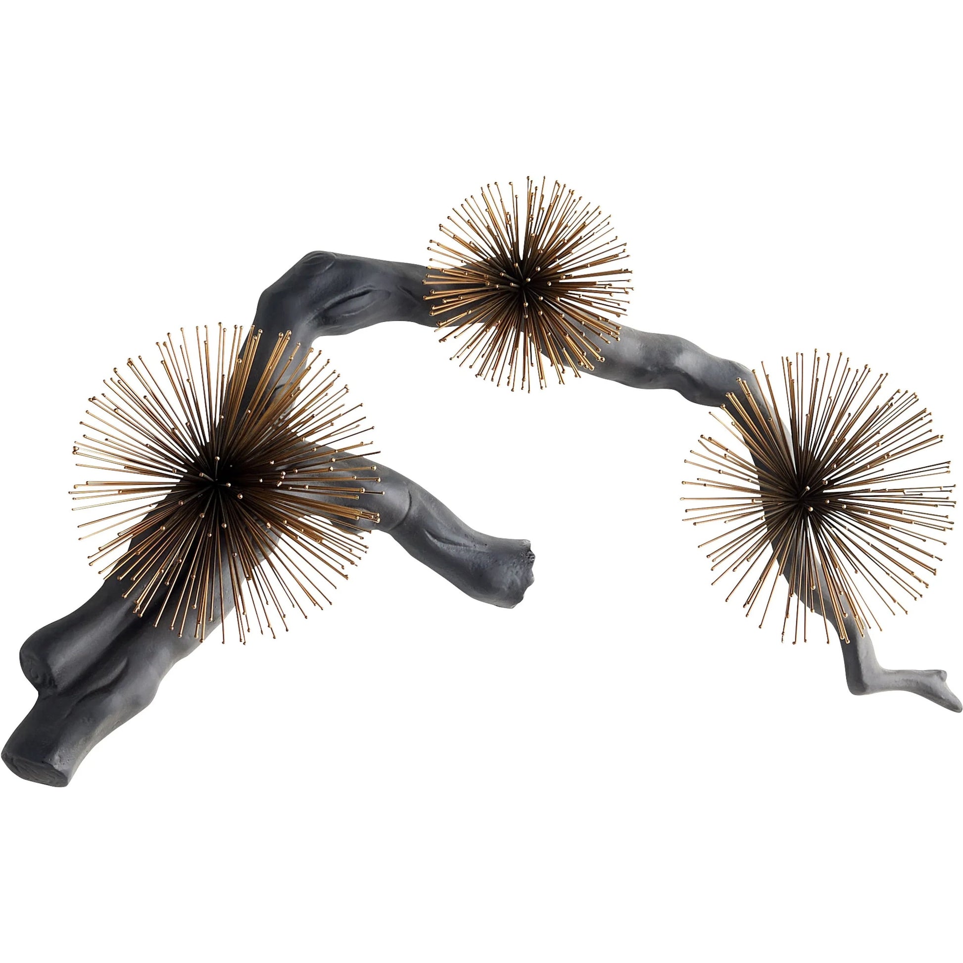 Ichiyo Wall Decor by Cyan Design in black, gold accents. Made from aluminum, iron in a modern style.