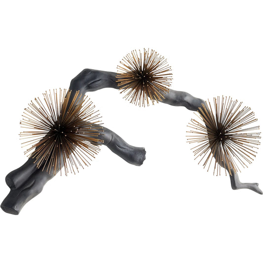 Ichiyo Wall Decor by Cyan Design in black, gold accents. Made from aluminum, iron in a modern style.