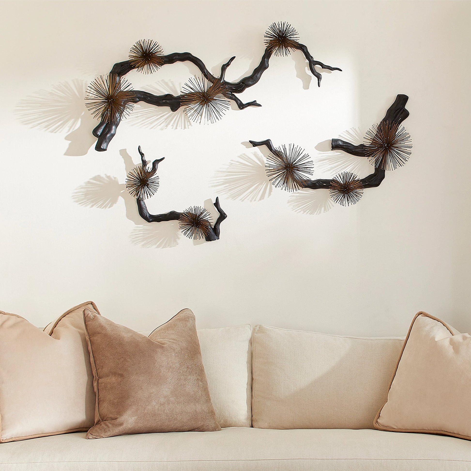 Ichiyo Wall Decor by Cyan Design in black, gold accents. Made from aluminum, iron in a modern style.