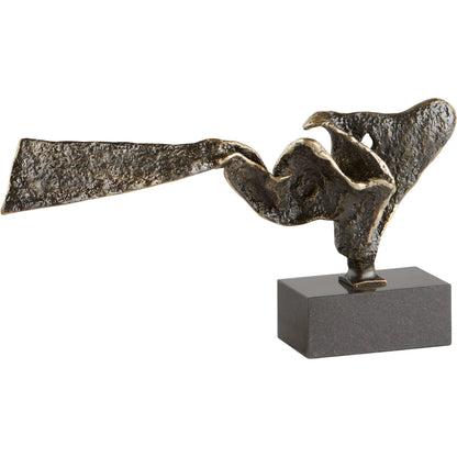 Squall Sculpture by Cyan Design in bronze. Made from iron, granite in a modern style.