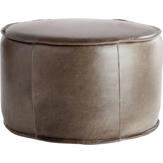 Lusso Round Ottoman by Cyan Design in grey. Made from unique in a unique style.