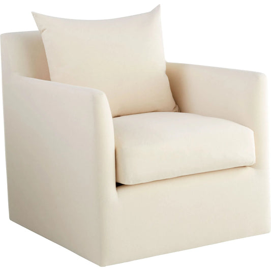 Sovente Chair by Cyan Design in cream. Made from muslin in a transitional style.