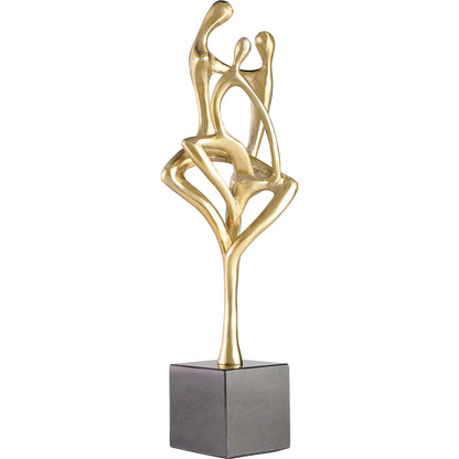 Opus Sculpture by Cyan Design in brass. Made from cast iron, marble in a modern style.