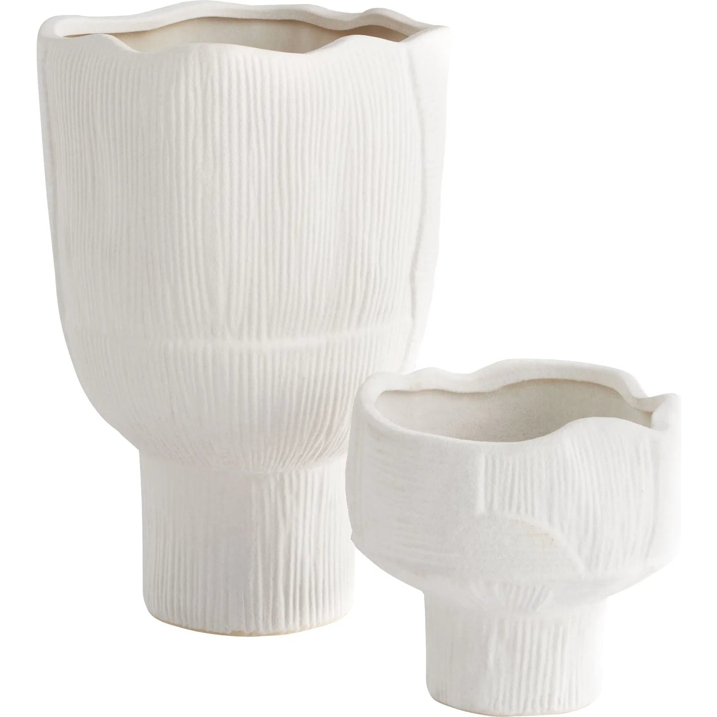 003 SI-1986899 | Additional Silo | Astreae Pedestal Bowl by Cyan Design in white. Made from unique in a modern style.