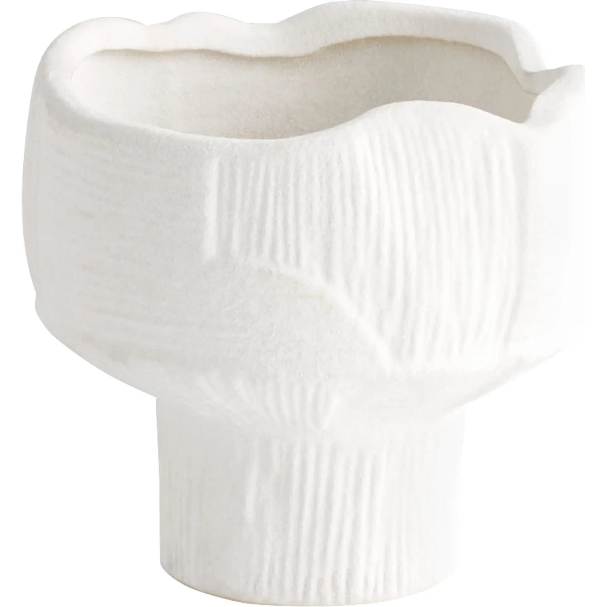 Astreae Pedestal Bowl by Cyan Design in white. Made from unique in a modern style.