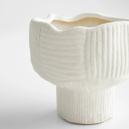 Astreae Pedestal Bowl by Cyan Design in white. Made from unique in a modern style.