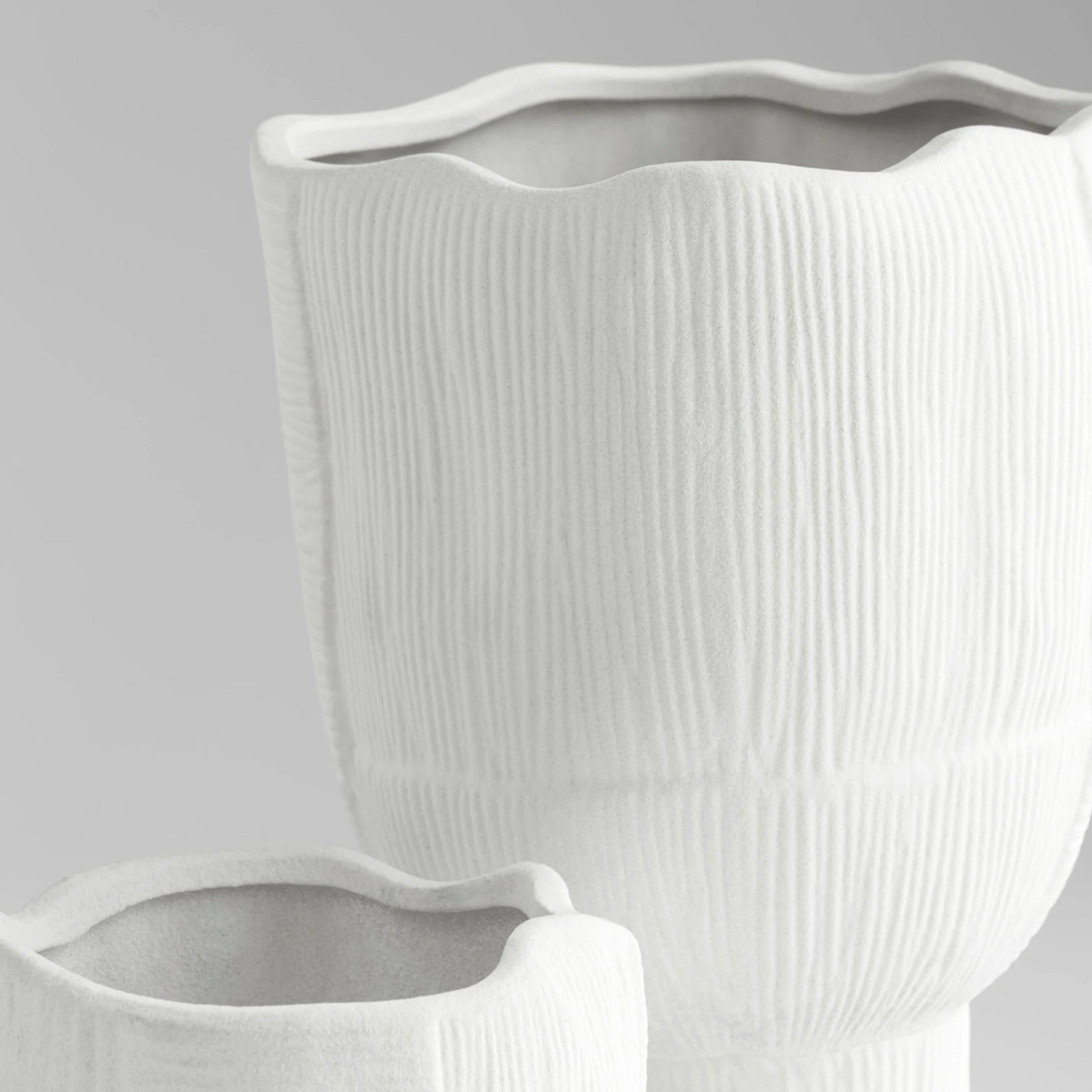 Astreae Pedestal Bowl by Cyan Design in white. Made from unique in a modern style.