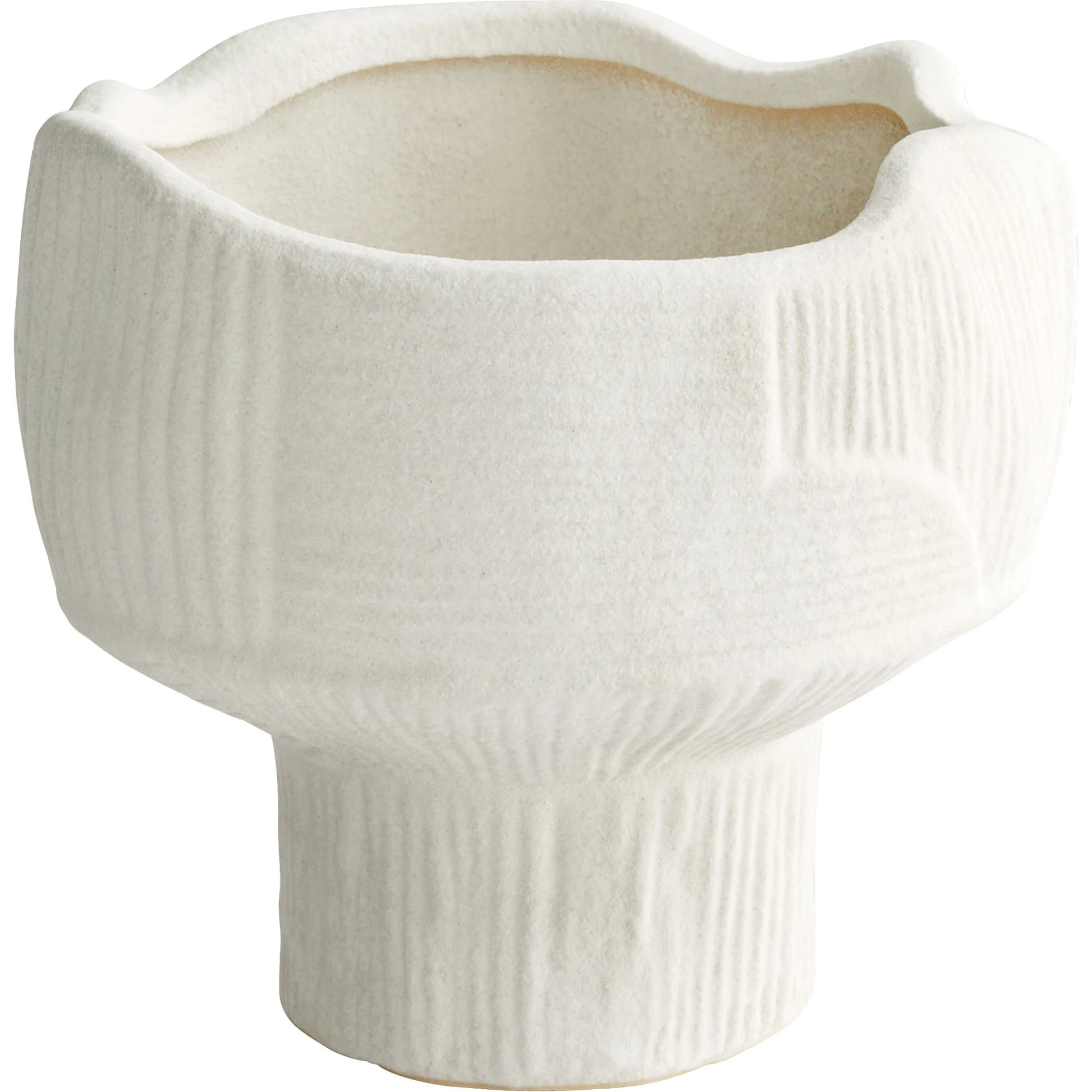Astreae Pedestal Bowl by Cyan Design in white. Made from unique in a modern style.
