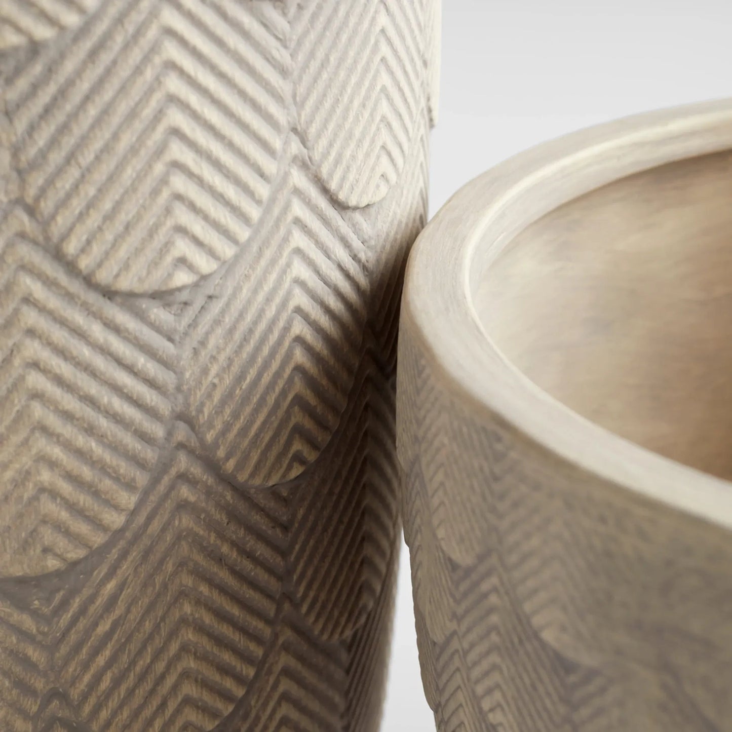 003 SI-1987264 | Closeup | Nereus Planter by Cyan Design in grey. Made from unique in a transitional style.