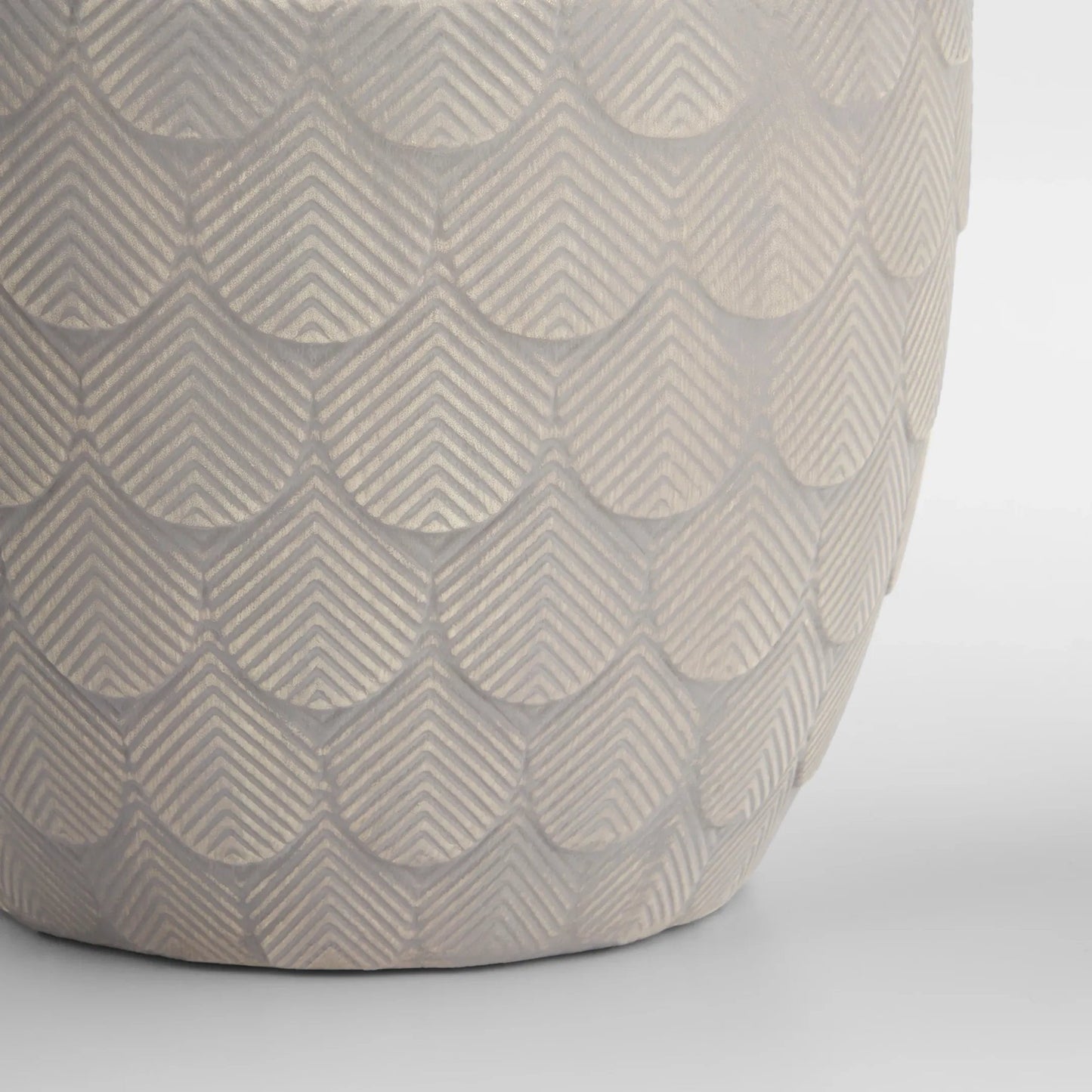 032 SI-1987265 | Closeup | Nereus Planter by Cyan Design in grey. Made from unique in a transitional style.