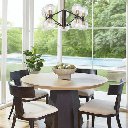 Sedia Dining Chair by Cyan Design in black. Made from unique in a transitional style.