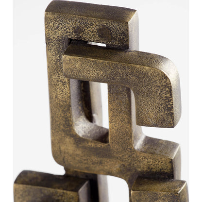 Segovia Sculpture by Cyan Design in antique brass. Made from marble, metal in a modern style.