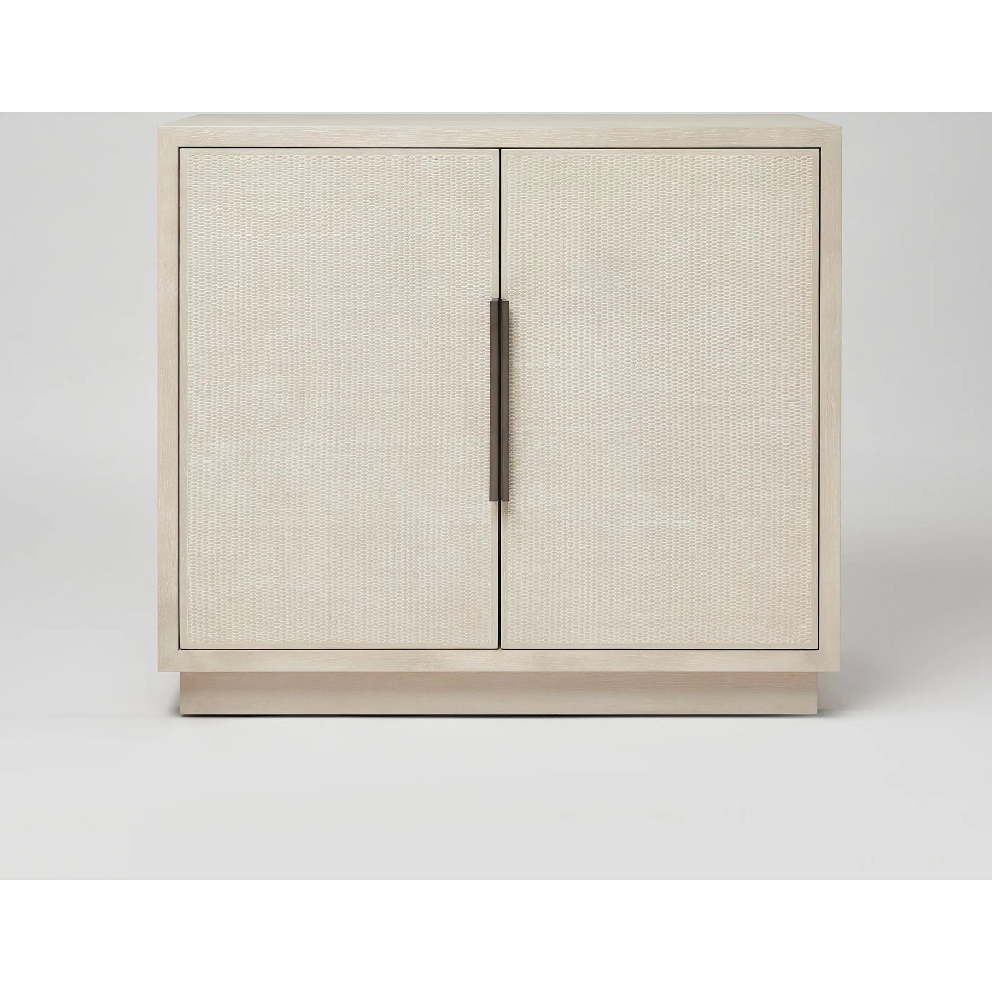 Holmes Bar Cabinet by Interlude Home in cliffside, vintage bronze. Made from oak, rattan, metal in a transitional style.