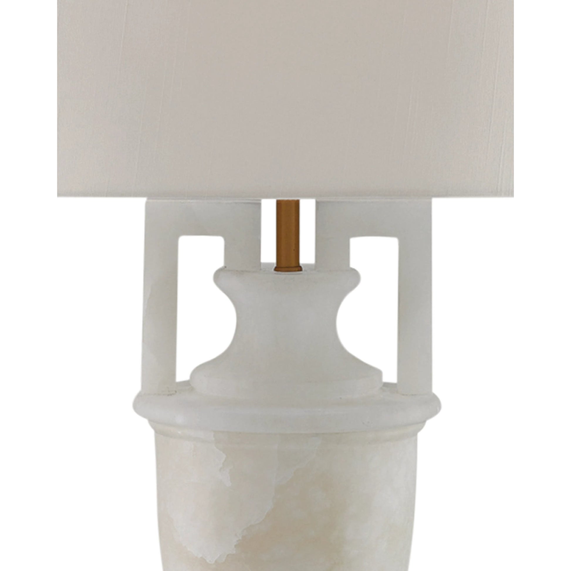 Clifford Table Lamp by Currey and Company in natural, coffee bronze. Made from alabaster, metal in a traditional style.
