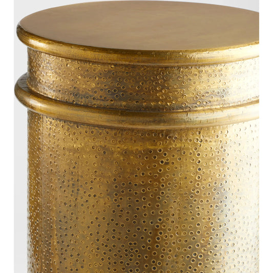 Gavel Accent Table by Cyan Design in brass. Made from wood, brass in a traditional style.