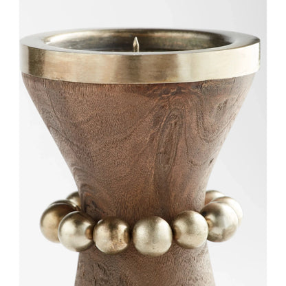 Parvati Candle Holder by Cyan Design. Made from wood, iron in a modern style.