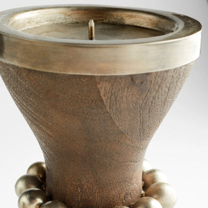 Parvati Candle Holder by Cyan Design. Made from wood, iron in a modern style.