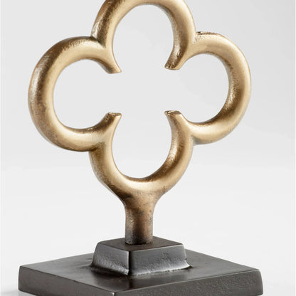 Folium Sculpture by Cyan Design in antique brass. Made from unique in a modern style.