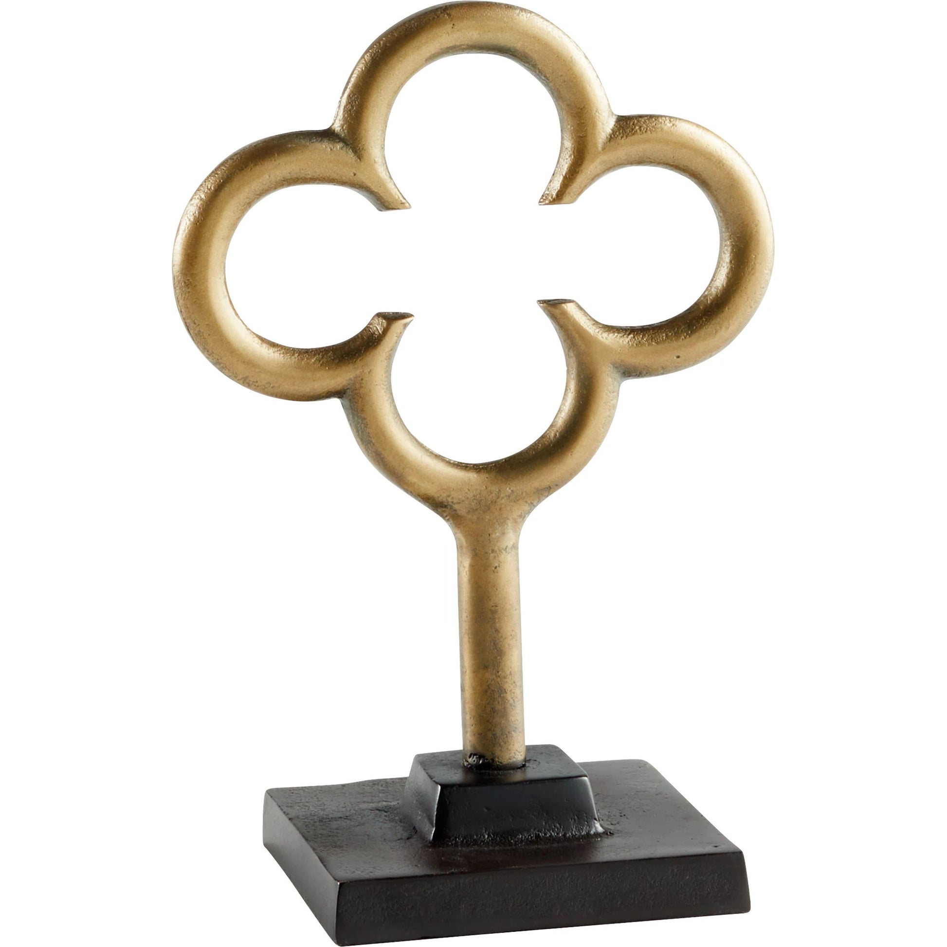 Folium Sculpture by Cyan Design in antique brass. Made from unique in a modern style.