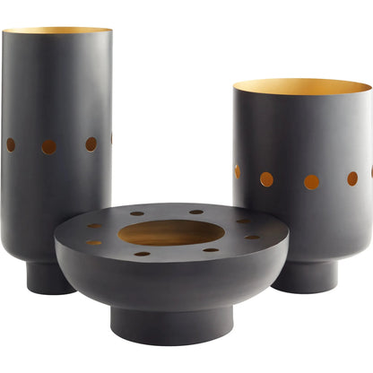 Naktis Bowl by Cyan Design in matte black. Made from iron in a modern style.