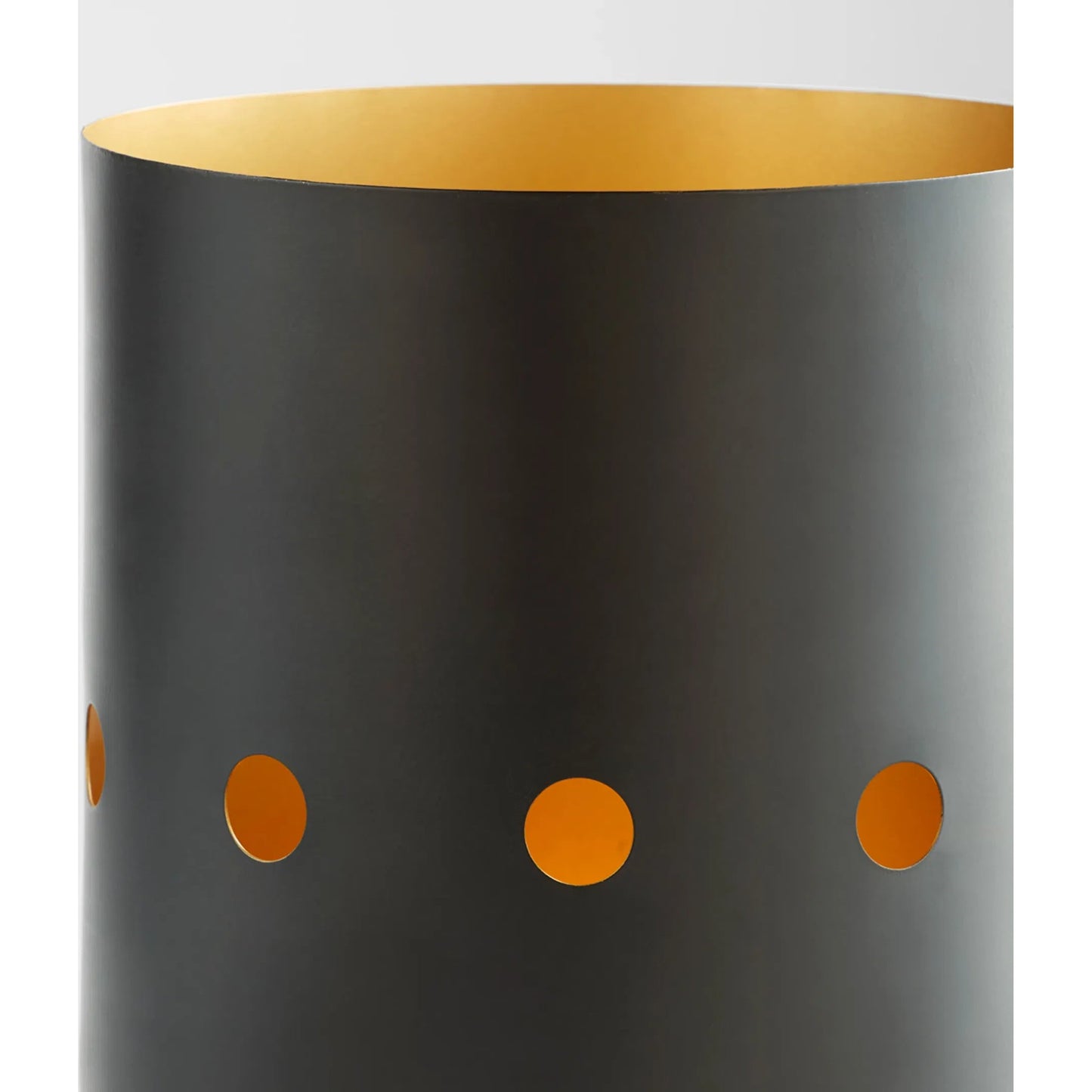 011 SI-1987252 | Closeup | Naktis Vase by Cyan Design in black, brass. Made from unique in a modern style.