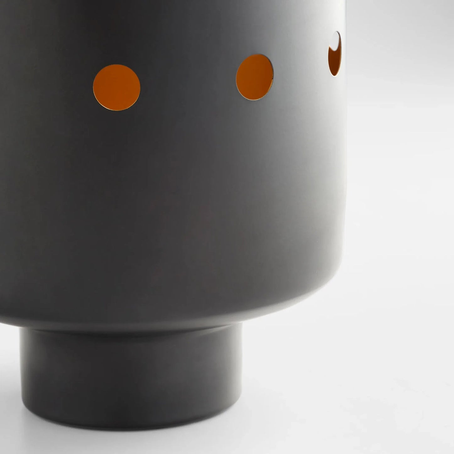 012 SI-1987252 | Closeup | Naktis Vase by Cyan Design in black, brass. Made from unique in a modern style.