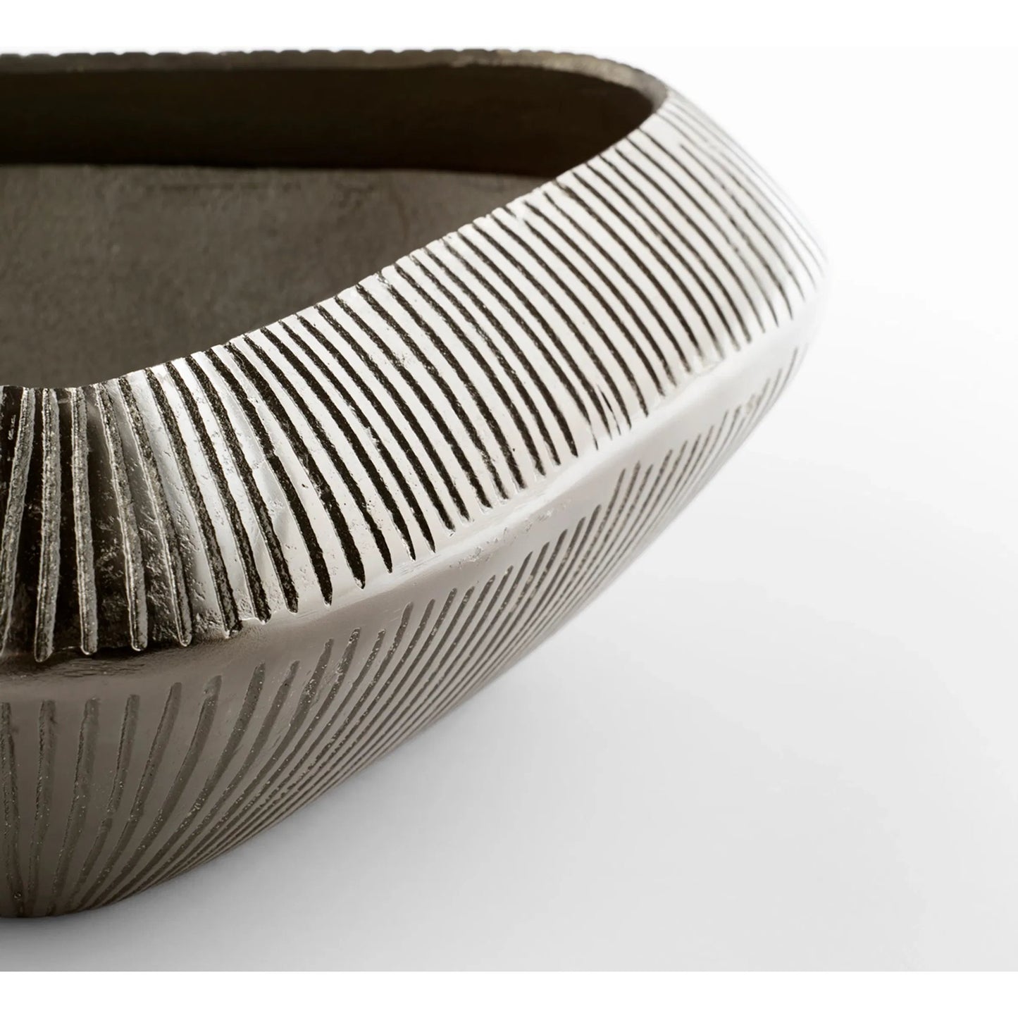 004 SI-1987316 | Closeup | Prism Bowl by Cyan Design in antique bronze. Made from unique in a modern style.