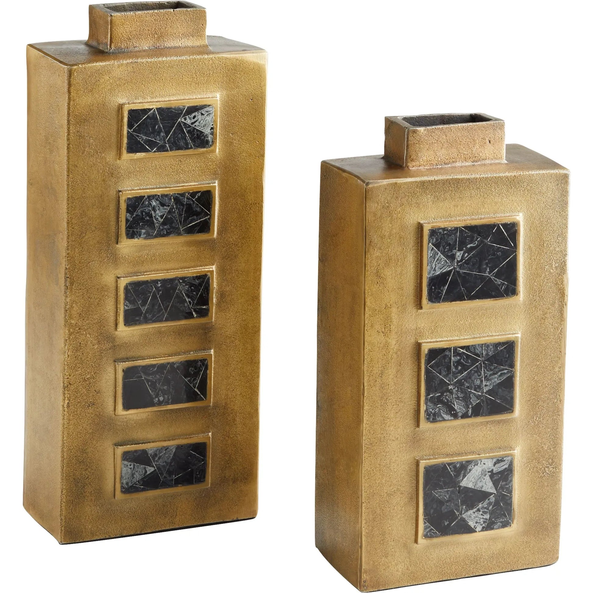 Malkate Vase by Cyan Design in antique brass. Made from unique in a modern style.