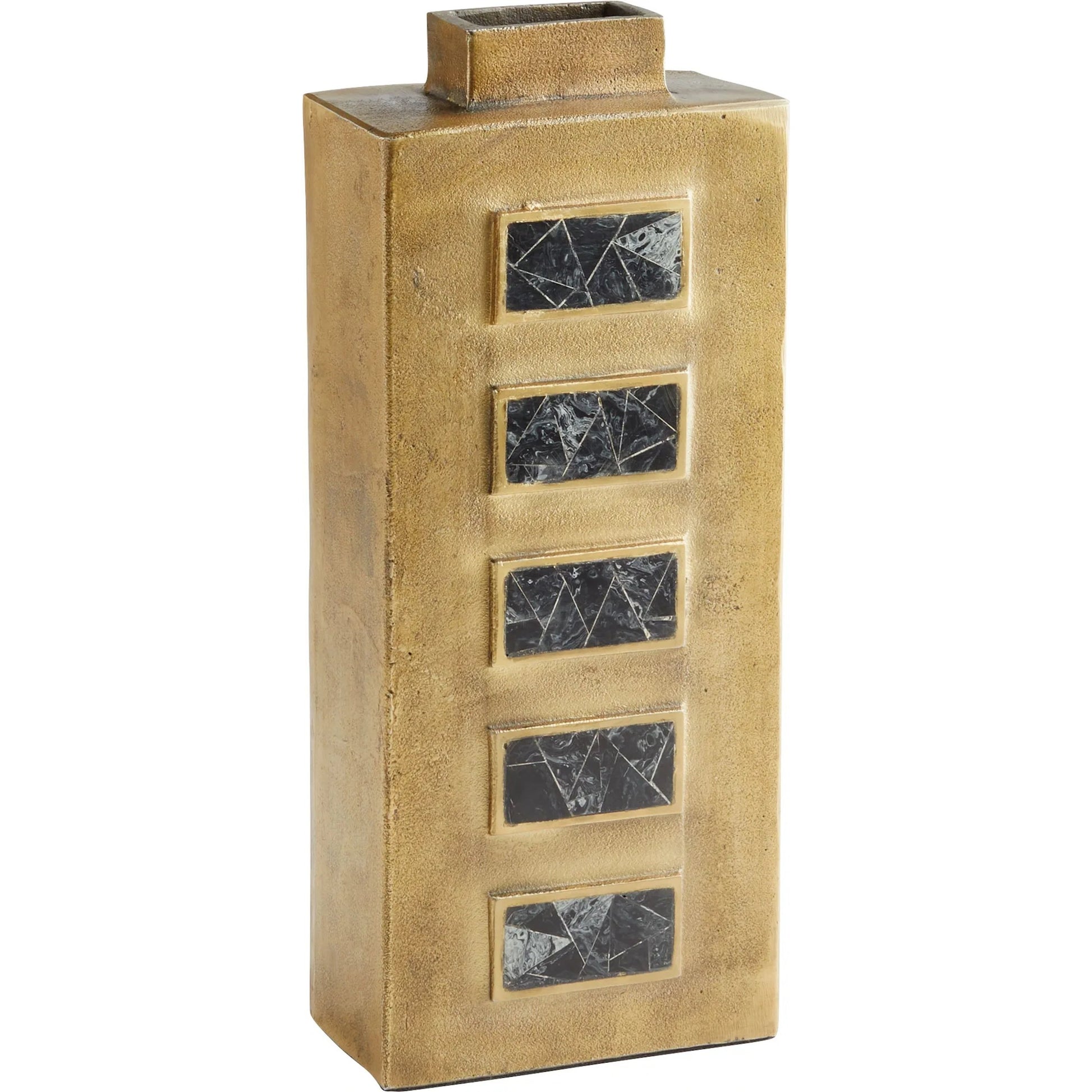 Malkate Vase by Cyan Design in antique brass. Made from unique in a modern style.