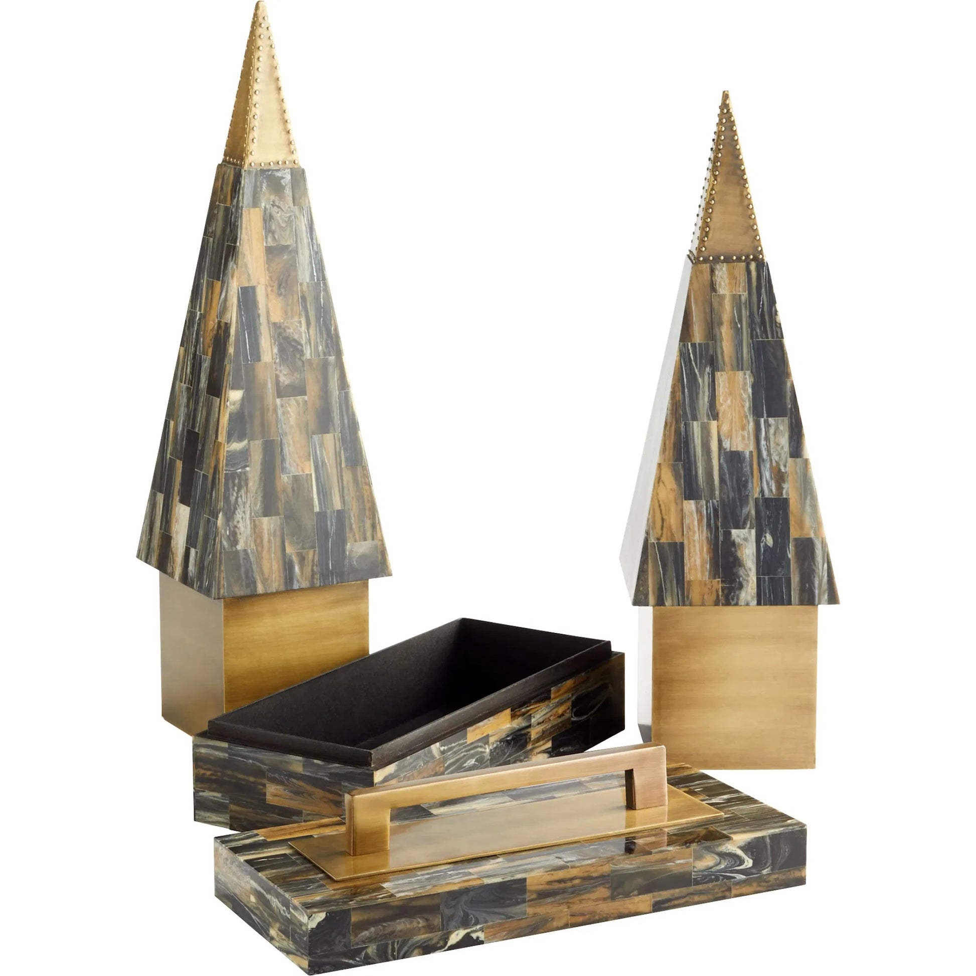 Cairo Spire by Cyan Design in antique brass. Made from unique in a modern style.