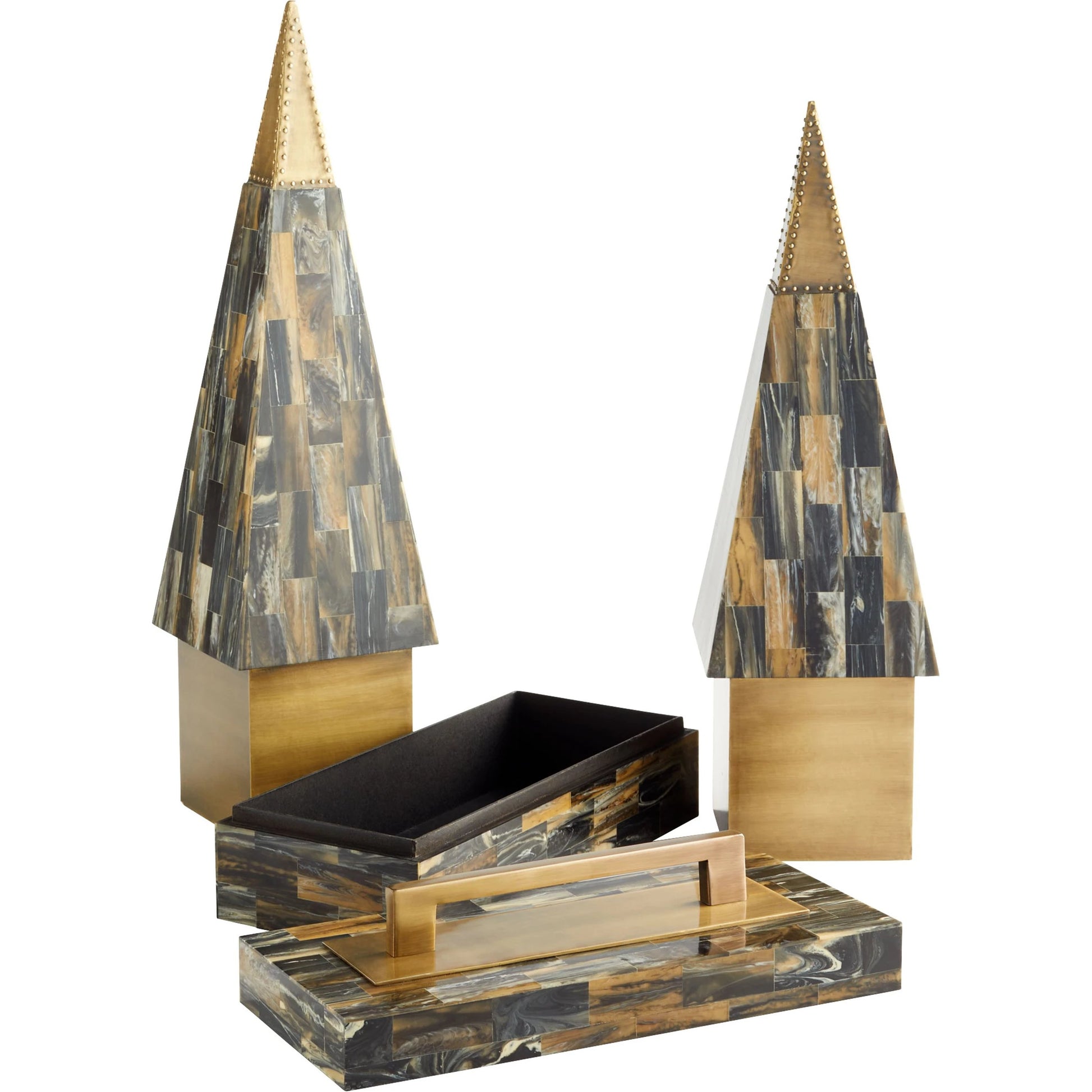 Cairo Spire by Cyan Design in antique brass. Made from unique in a modern style.