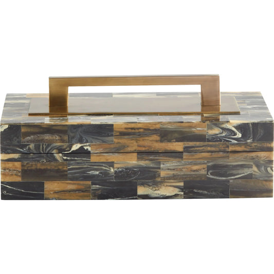 Cairo Box by Cyan Design in antique brass. Made from unique in a modern style.