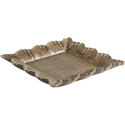 Lorenza Tray by Cyan Design in limed mango wood. Made from mango wood in a modern style.