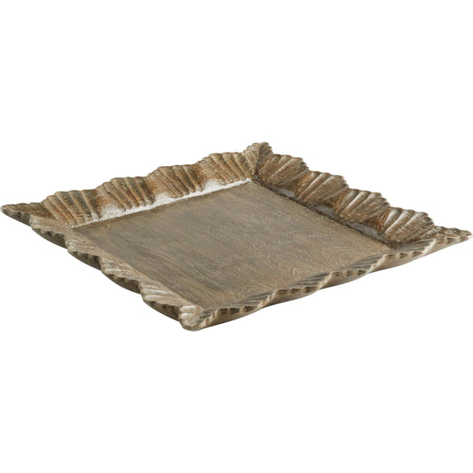 Lorenza Tray by Cyan Design in limed mango wood. Made from mango wood in a modern style.