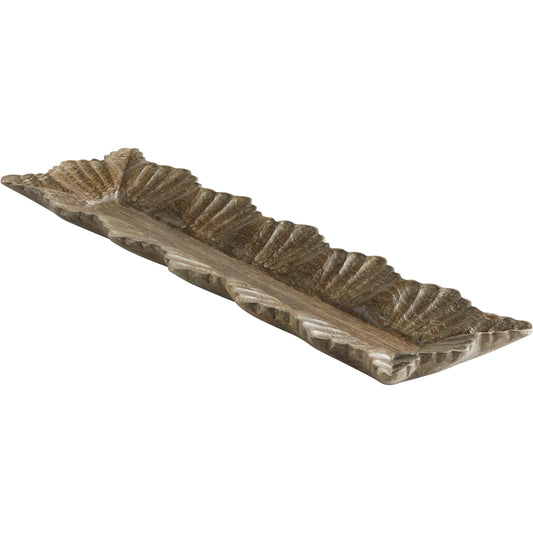 Lorenza Rectangle Tray by Cyan Design in brown. Made from unique in a modern style.