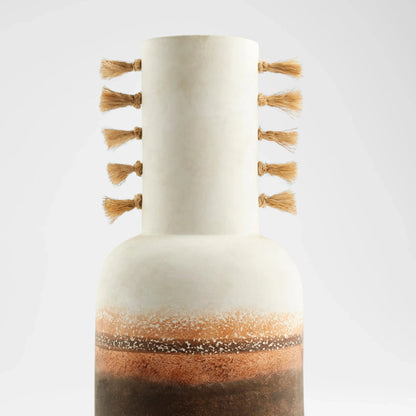 Margaret Vase by Cyan Design in ombre, jute. Made from earthernware in a modern style.