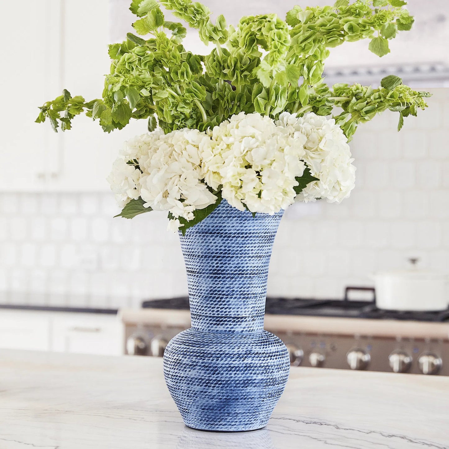 006 SI-1987121 | Lifestyle | Hopewell Vase by Cyan Design in blue ombre. Made from earthernware in a coastal style.