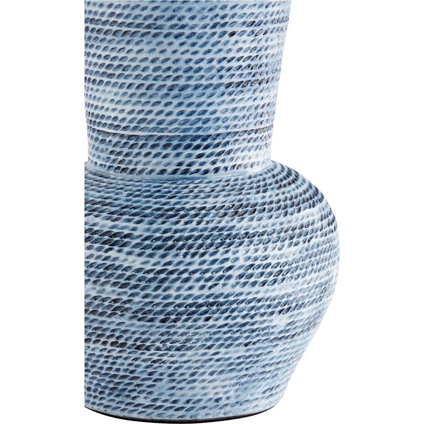 003 SI-1987121 | Closeup | Hopewell Vase by Cyan Design in blue ombre. Made from earthernware in a coastal style.