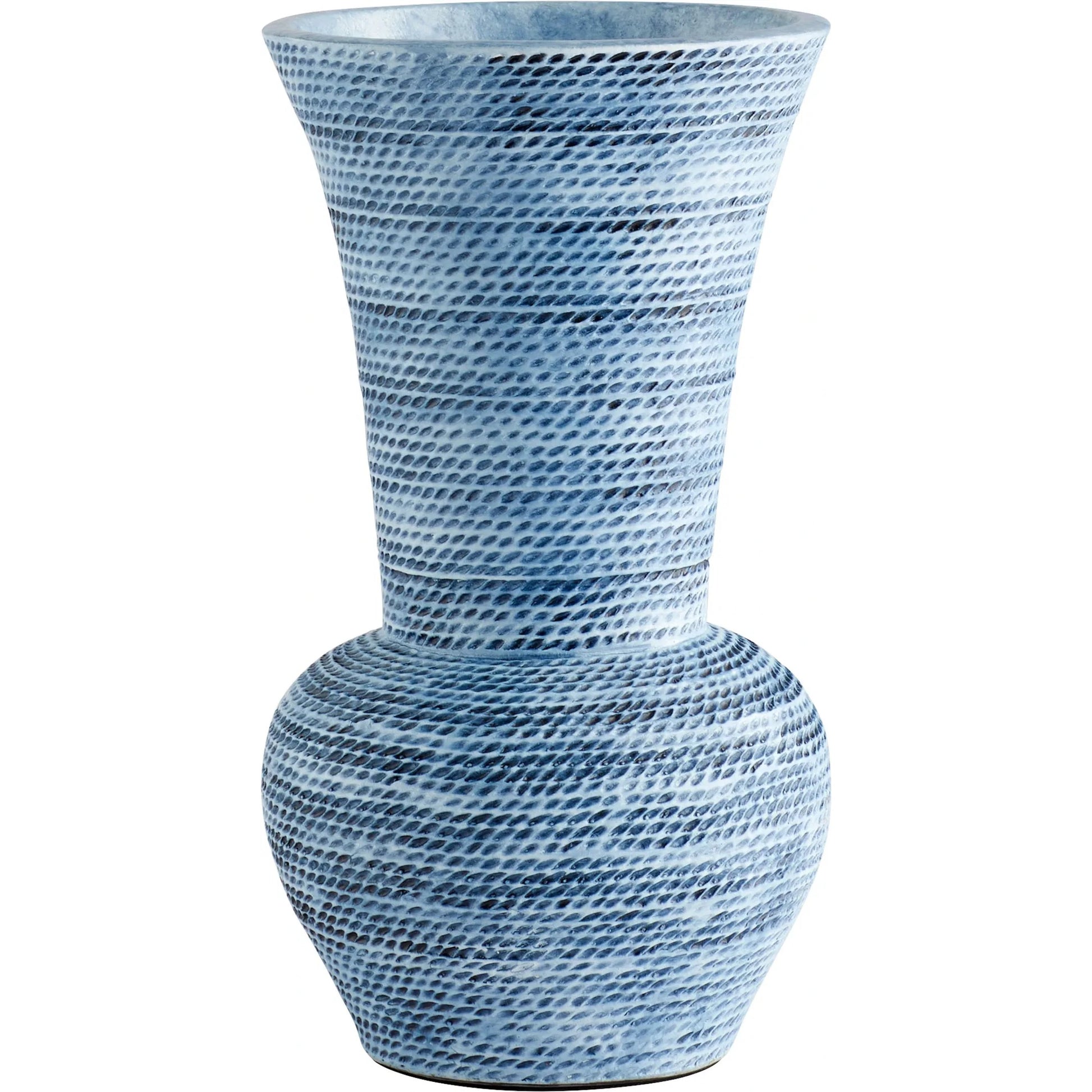 Hopewell Vase by Cyan Design in blue ombre. Made from earthernware in a coastal style.