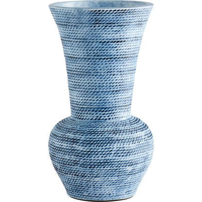 Hopewell Vase by Cyan Design in blue ombre. Made from earthernware in a coastal style.