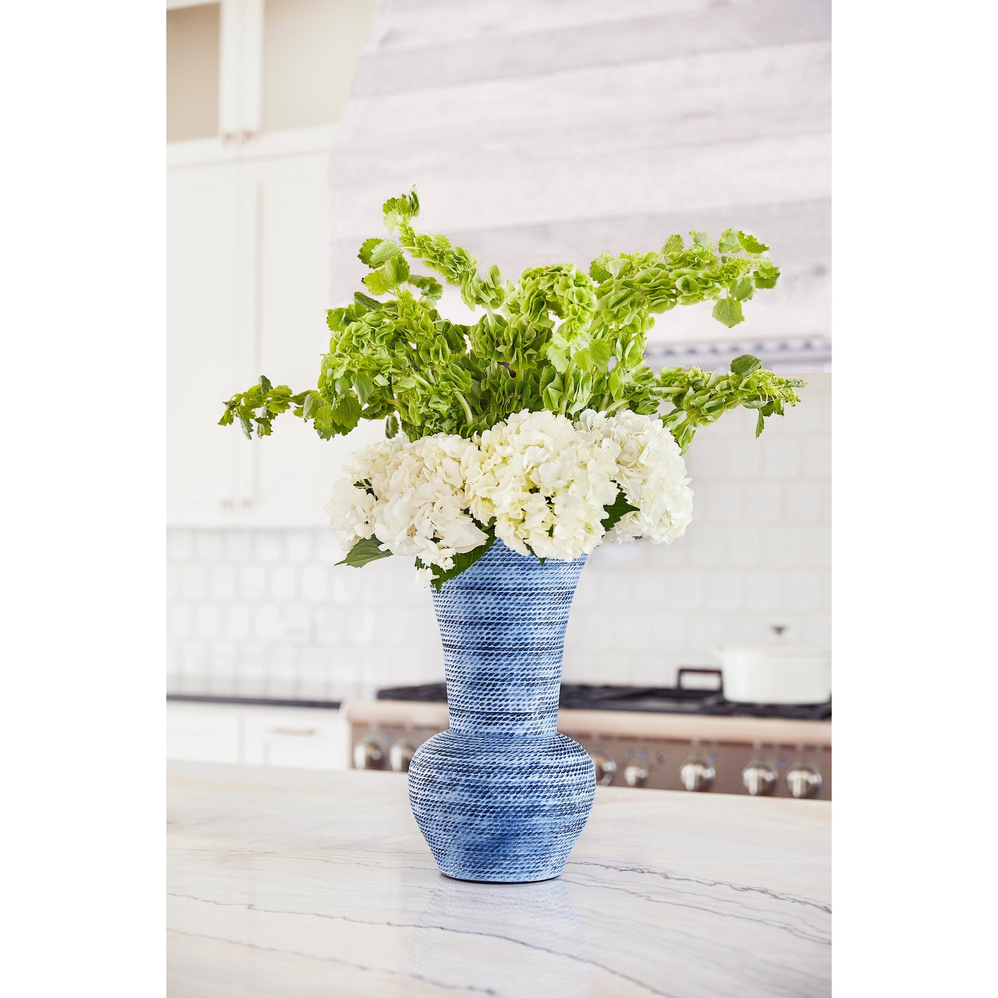 Hopewell Vase by Cyan Design in blue ombre. Made from earthernware in a coastal style.