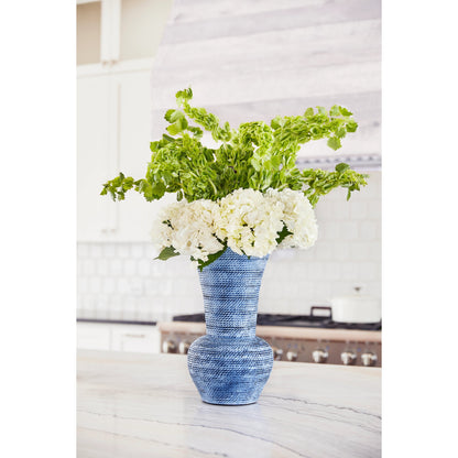 Hopewell Vase by Cyan Design in blue ombre. Made from earthernware in a coastal style.