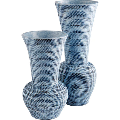 Hopewell Vase by Cyan Design in blue ombre. Made from earthernware in a coastal style.