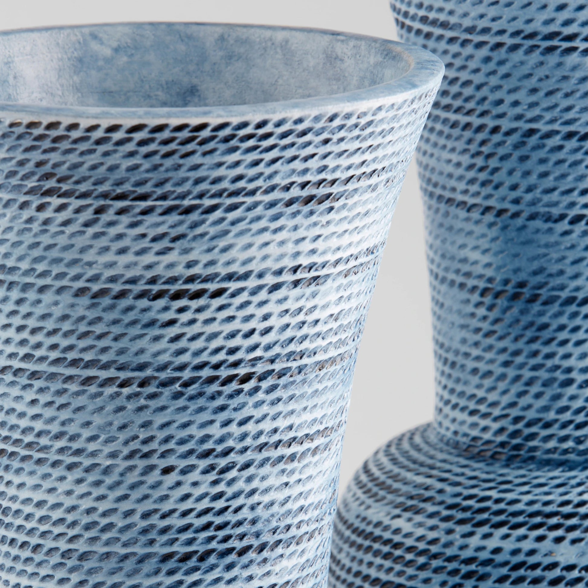 Hopewell Vase by Cyan Design in blue ombre. Made from earthernware in a coastal style.